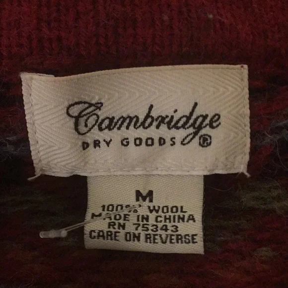 Cambridge Dry Goods Nordic Wool Cardigan Sweater Toggle Front - Picture 8 of 8